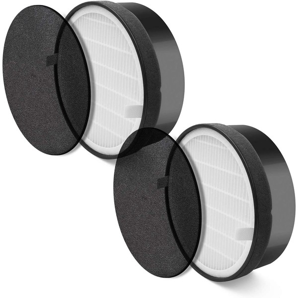 LEVOIT LV-H132 Air Purifier Replacement Filter, 3-in-1 Nylon Pre-Filter, HEPA Filter, High-Efficiency Activated Carbon Filter, LV-H132-RF, 2 Pack