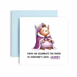 Huxters Mothers Day Card for Granny Birthday Card for Her - Granny is the Queen - Funny Mother's Card - 14.8cm (Granny)
