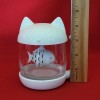 Anya Clear Glass Cat Tea Mug 8 Oz Speckled Base