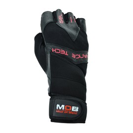 Make or Break Advance Tech Gel Training Gym Gloves, Finger Less Gloves for Weight Lifting, Cross Training, Calisthenics, Cycling and Other Sports (Black, X-Large)