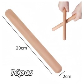 Ai-OUMLEEF 16pcs Rhythm Music Sticks, Musical Sticks,Rhythm Blocks Percussion Music Sticks for Beginner Music Sticks Rhythm Sticks Clapping Sticks (Wood