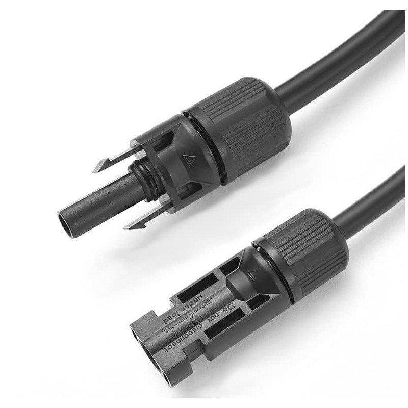 solartronics Verlängerungskabel 6mm² Solarkabel schwarz mit Stecker beidseitig für Solarmodule