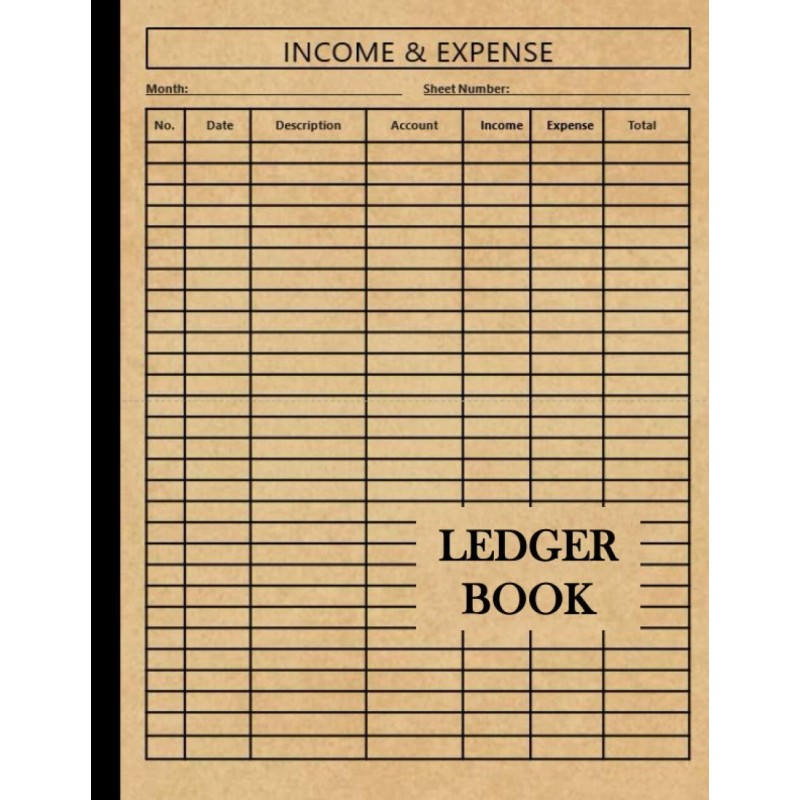 Ledger Book For Income And Expense Log Book For Small