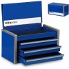 Portable 3 Drawer Steel Stackable Tool Box Chest with Liner