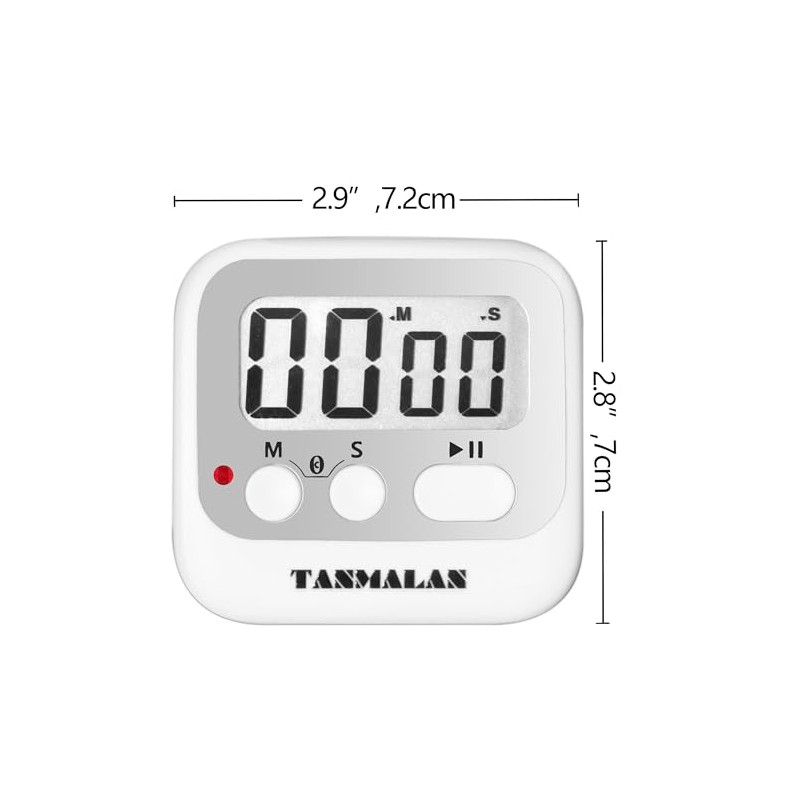 Easy to USE, Digital Timer Kitchen Timer, Magnetic Timer,Tanmalan(Silvery,1 Pack)
