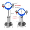 POTONZ Wall Mount Ceiling Mount Pipe Supports,Adjustable Pipe Clamps、Hangers、 Stainless