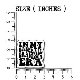 (3Pcs) in My Baseball Grandma Era Sticker, Decal Gifts Mom Decorate Books Laptop Phone Water Bottles Kindles Stickers Tumbler Sticker Waterproof Vinyl Decorate Sticker 3" Inch