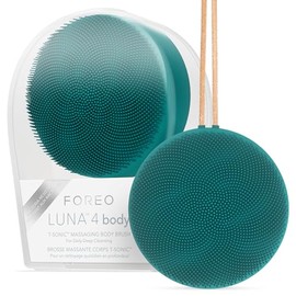 FOREO LUNA 4 - cepillo para polvo corporal exfoliante para el cuerpo, herramienta de cuidado de la piel de drenaje linfático de alta calidad, resistente al agua IP68, tratamiento de piernas de fresa