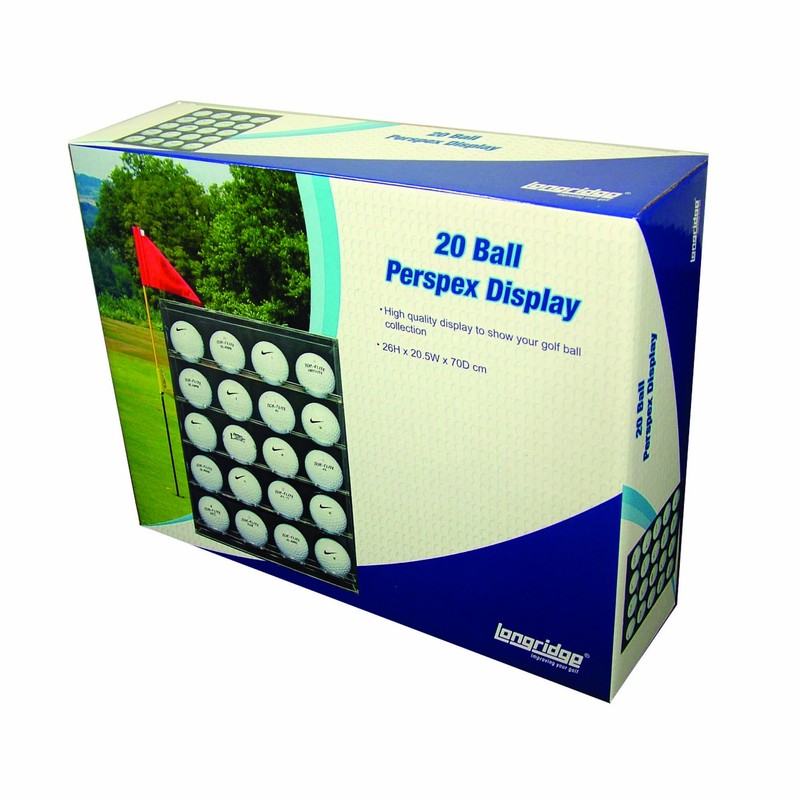 Longridge 20 Ball Perspex Golfball Anzeige - Klar