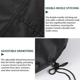 TIFILE Industrial Fan Cover, 600D Oxford Heavy Duty Outdoor Cover, Waterproof & Dustproof Fits Up to 24" High-Velocity Movement Drum Fan All-weather Protection