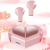 Wireless Earbuds | Heart Shape Headset for Phone,Portable Stylish Mini