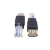 Haokiang (2-Pack) USB - RJ45, USB2.0 A Female to RJ45 Ethernet Male AF-8P8C Connector, USB Transfer Network Plug Adapter