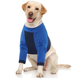 LeLePet Dog Surgery Recovery Suit Front Legs, Dog Medical Suit Female Male, Pet Surgical Recovery Sleeve for Dogs Front Legs, Pet Anti Licking Sleeve Leg Wound Protector After Surgery, Blue XL