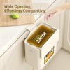 Mrbin Metal Compost Bin Countertop with Lid, Hanging Trash Can