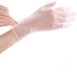 PREMIUS Disposable Vinyl Gloves, with Beaded Cuffs Soft and Durable (X-Large, 100, Count)