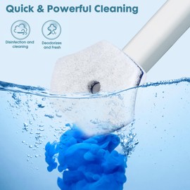 COBETE 40 Pack Toilet Bowl Wand Refills, Toilet Cleaner Refill Pads, Disposable Brush Heads for Closestool and Bathroom Cleaning