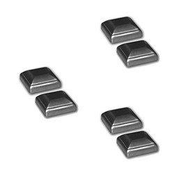1 1/2" Pressed Steel Post Caps For Square Steel Posts (Lot of 6 Caps)