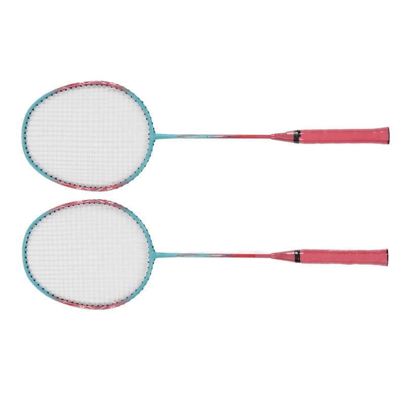 Badminton Racket Lightweight Portable Iron Alloy Frame Double Badminton Racquets