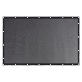 KPSON PVC Coating mesh tarp 6 Oz Protective Cover with Reinforced Edges, Multipurpose for Patio Garden Fences Swimming Pools Construction Dump Trucks Equipment (Black, 5'x7')