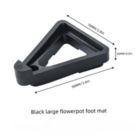 WHZAZGW 12pcs Plants Pot Feet Triangle Flower Pot Rack Holder DIY Combination Toes Pot Lifters Supports for Indoor Outdoor Gardening Plant Container Small to Large Flower Planters (Black，Large size