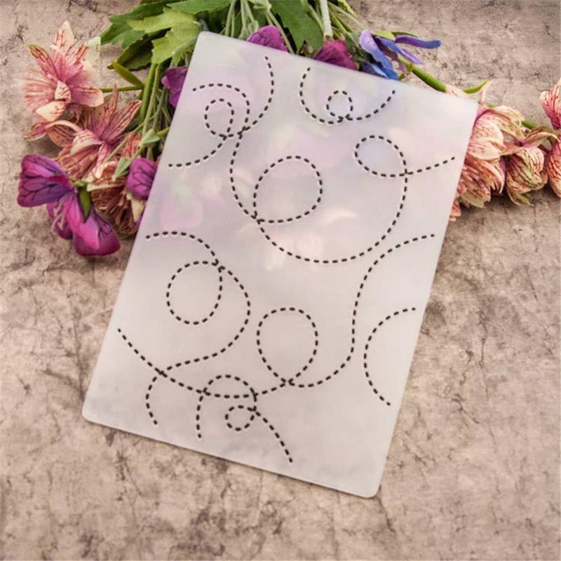 arriettycraft Swirls Circle Plastic Embossing Folder for Scrapbook DIY Album