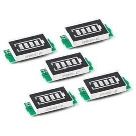 EC Buying 5Pcs 1S 2S 3S 4S 5S 6S 7S 8S Battery Capacity Indicator Module 3-34V Lithium Battery Charge Indicator Module Blue LED Display 5mA