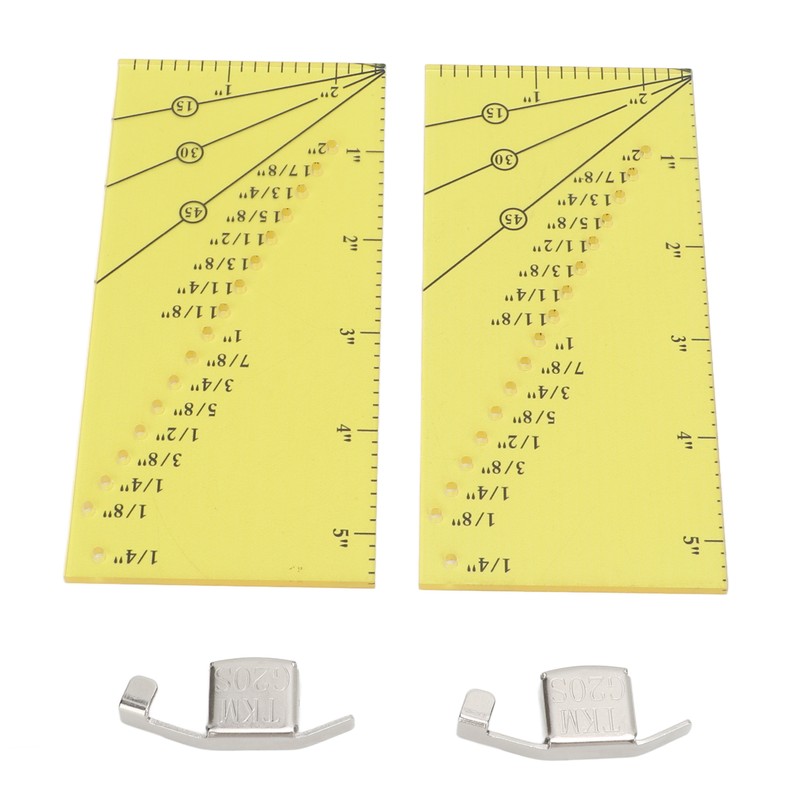 2set Seam Guide Ruler Strong Magnetic Stainless Steel Transparent Acrylic
