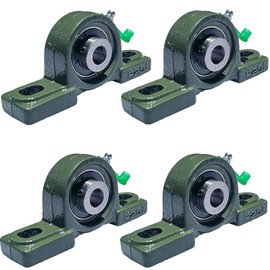 Tonmp 4 Pack UCP201-8 Pillow Block Mounted Ball Bearing -Bearing Steel Bearings with 1/2" Bore - Solid Cast Iron Base - Self Aligning …