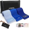 UNISEX Fabric Resistance Bands - 3 Set Non Slip Workout Exercise Bands - Ideal for Butt Booty Glutes Legs Hips Groin Squats Strength Training Rehab (Blue)