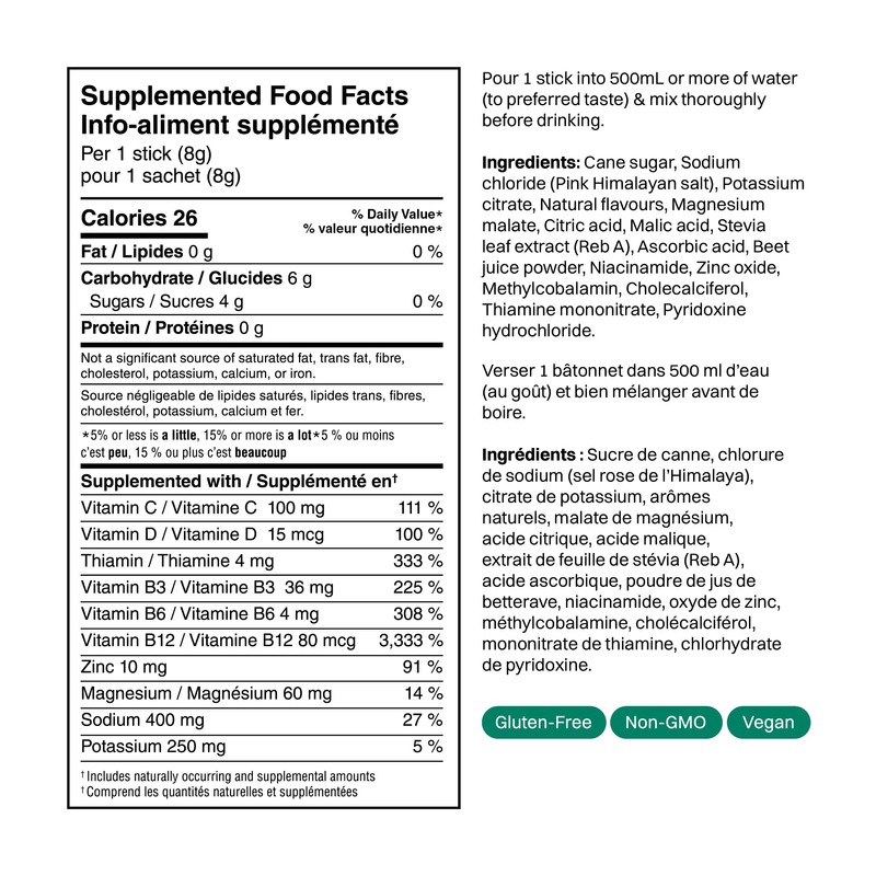 Hydration Replenisher Electrolyte Replacement Stick Packets | Essential Rapid Hydration