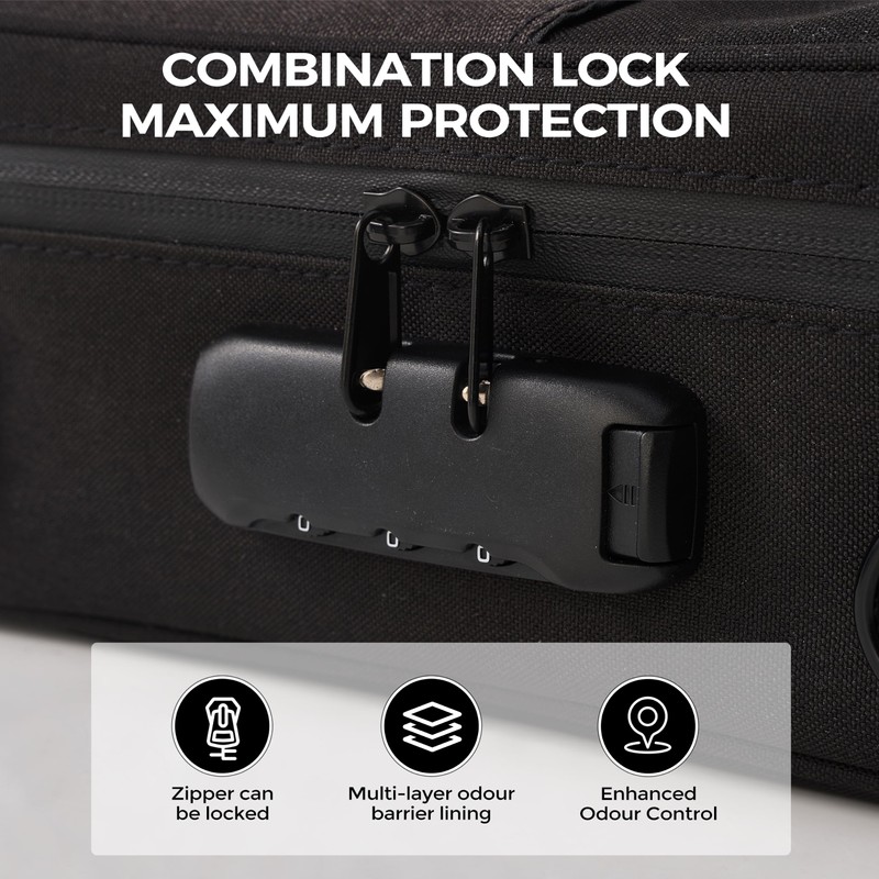 USEY Large Smell Proof Bag with Lock, Premium Carbon Lined