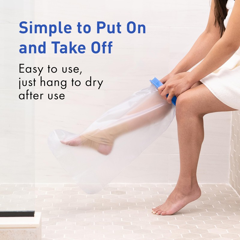 TKWC INC 100% Waterproof Leg Cast Cover for Shower –