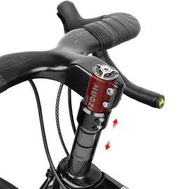 MAKELEN Carbon Fiber Steerer Tube Extender - 60mm Height, 28.6mm Diameter, Hidden Stem Riser with Locking Device & Spacers Included, MTB Road Bike Fork Headset (Black, 60mm)