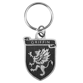 Scots Highland Griffin Irish Family Coat of Arms Pewter Key Chain/Key Ring