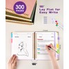 Hardcover Spiral Notebook journal with Removable Dividers Tabs, 300 Pages
