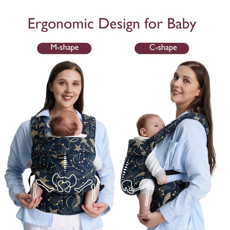 Adjustable Lightweight Baby Carrier with Lumbar Support - Perfect for