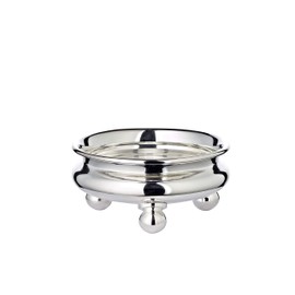EDZARD Bowl with Feet Santa (Diameter 10 cm, Height 4 cm) Heavy Silver-Plated Small Serving Bowl, Decorative Bowl, Snack Bowl, Bowl