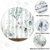 Uiiooazy Green Leaves Shower Curtain, Eucalyptus Leaf Plants Pattern, Bathtub