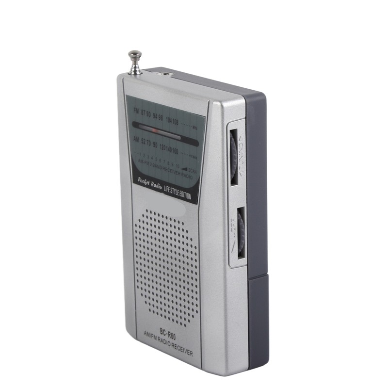 Mini AM FM Radio Manual Operation Easy Adjustment Memory Function
