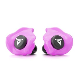 Decibullz Moldable Earplugs - 31dB Highest NRR, Comfortable Hearing Protection for Shooting, Travel, Work and Concerts - Color: Pink