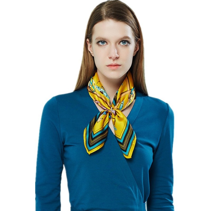 QBSM Womens 23.6 inch Satin Silk Feeling Formal Square Neck