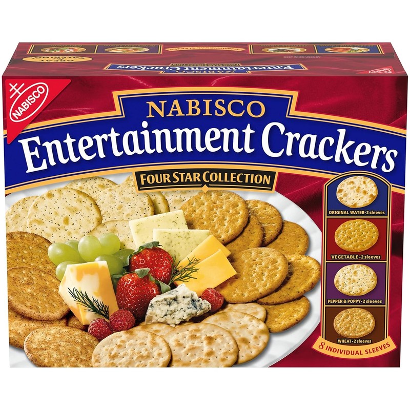 Nbisco Entertainment Crackers Variety Pack, 40 Ounce Box, Vegetable, Wheat,
