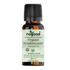 Nagaad Organic Frankincense Essential Oil 10ml C 100% Pure Premium Grade for Face, Skin, Hair & Relaxation, Aromatherapy, Diffuser, Boswellia Carterii Oil C Therapeutic Frankincense Oil