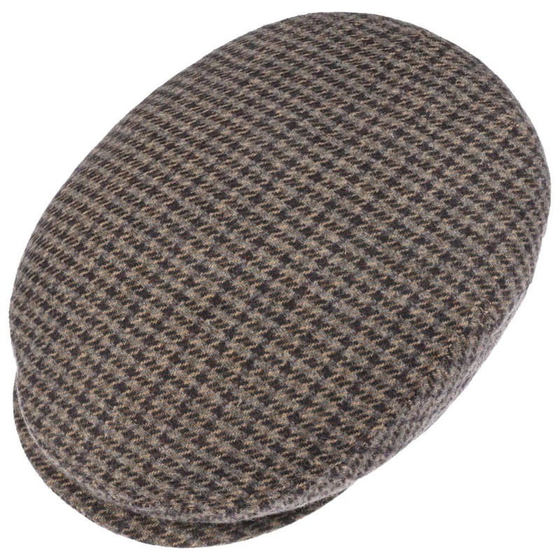 LIERYS Britain Flat Cap Houndstooth Multicoloured Made in Italy Men's