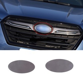 Smoked Rear and Front Emblems Trim Sticker Compatible with Subaru Forester 2013-2018, Front Rear Logo Vinyl Tint Film with Transparent Gray Wrap Cover Vinyl Decals