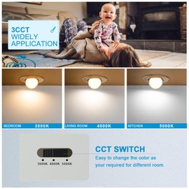 Lightdot 6 Pack 6 Inch LED Gimbal Recessed Lighting, 360°+90° Adjustable, 3CCT Selectable & Dimmable (5%-100%), 1300LM Ultra Bright Canless Downlight, ETL/FCC Certified for Living Room/Kitchen-Gold