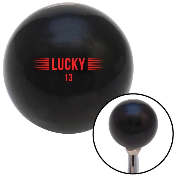 American Shifter Company Red Luck 13 Black Shift Knob w/