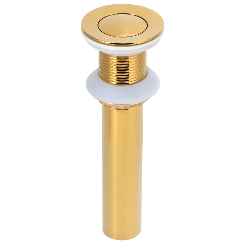 Gold Sink Drain without Overflow Anti Clog Bathroom Faucet Wash