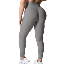 YEOREO Grace Workout Leggings for Women Butt Lifting Tummy Control High Waist Gym Yoga Compression Pants Grey L