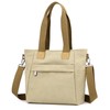 natyrlpog Canvas Tote Bag for Women Small Handbag with Zipper